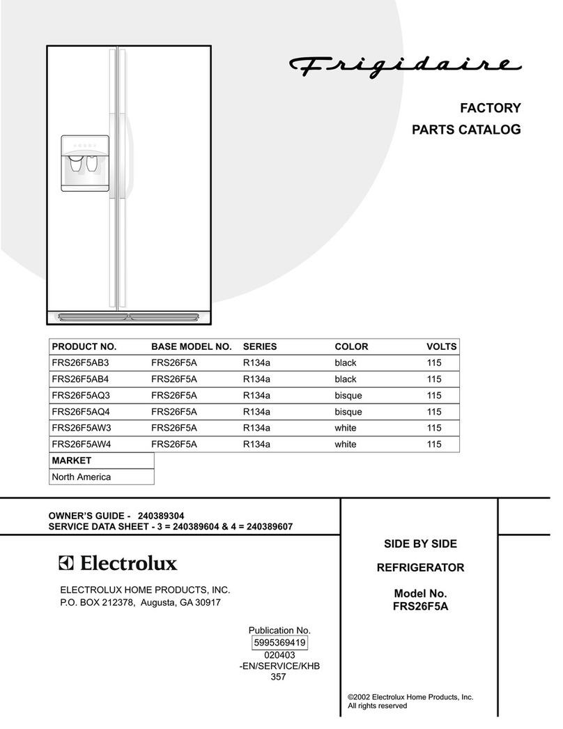 Frigidaire FRS26F5A Factory parts catalog