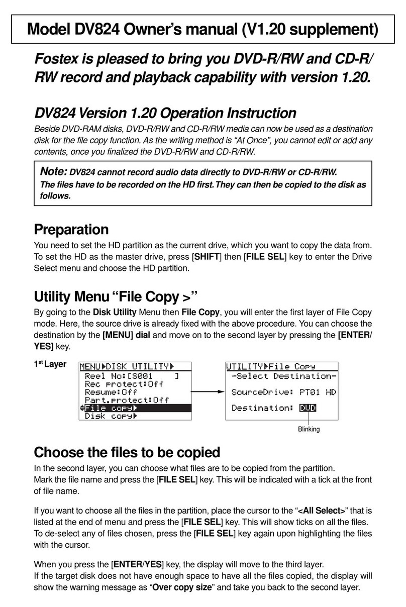 Fostex DV-824 Configuration guide