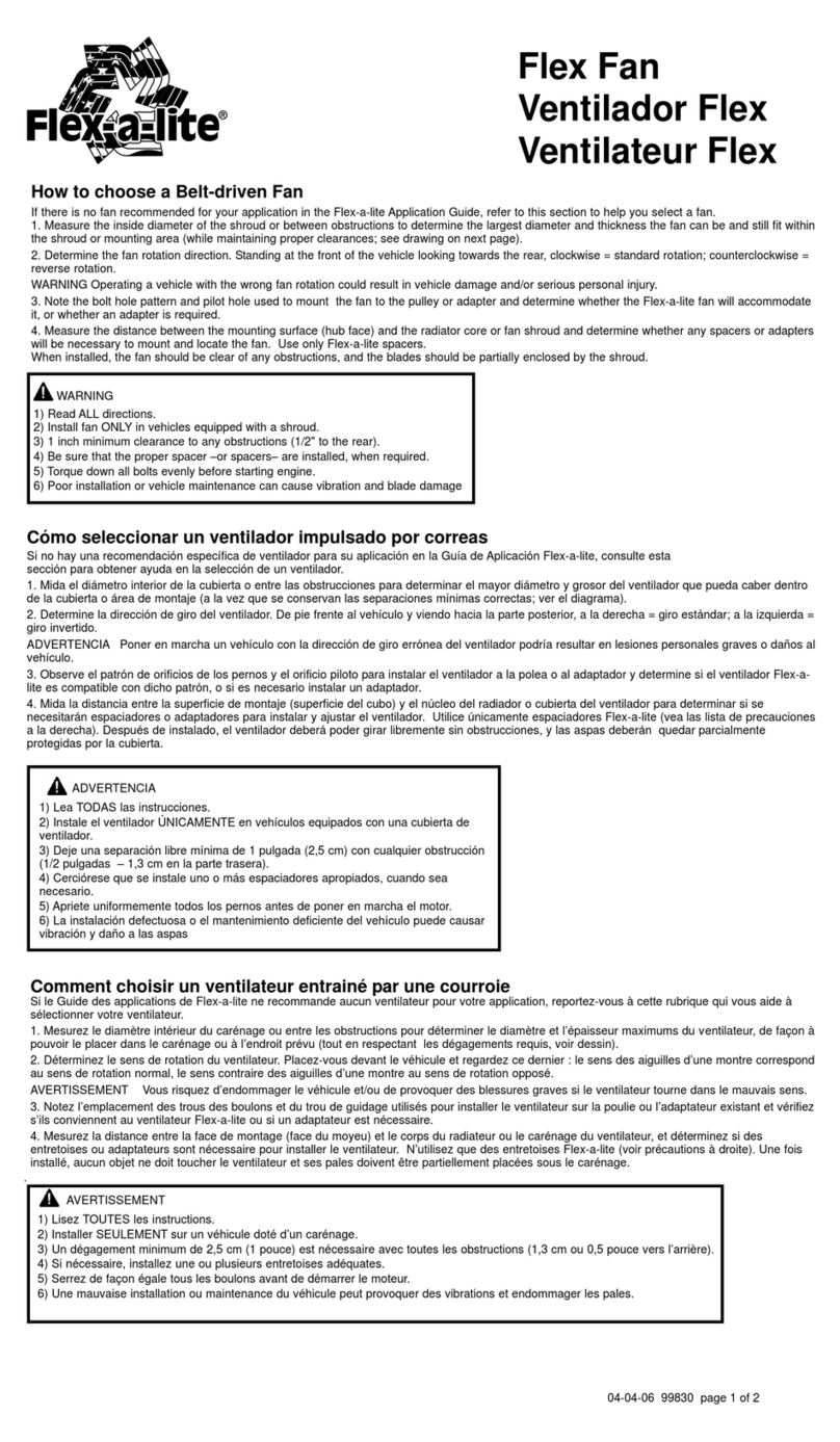 Flex-a-Lite Flex Fan User manual