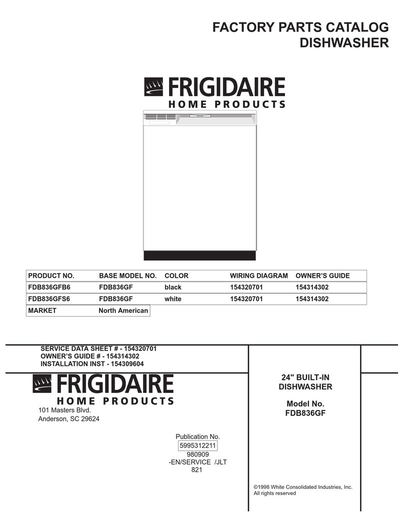 Frigidaire FDB836GF Factory parts catalog