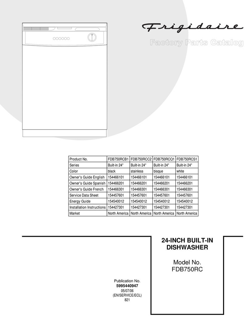 Frigidaire FDB750RC Factory parts catalog