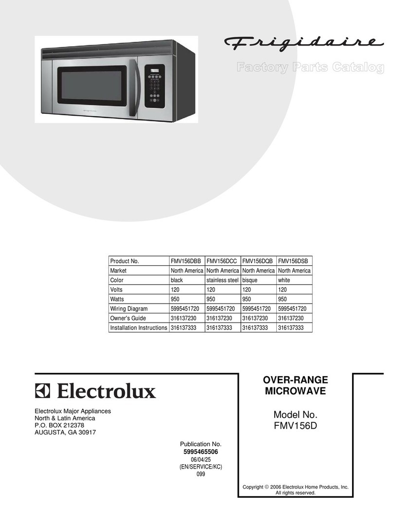 Frigidaire FMV156D Factory parts catalog