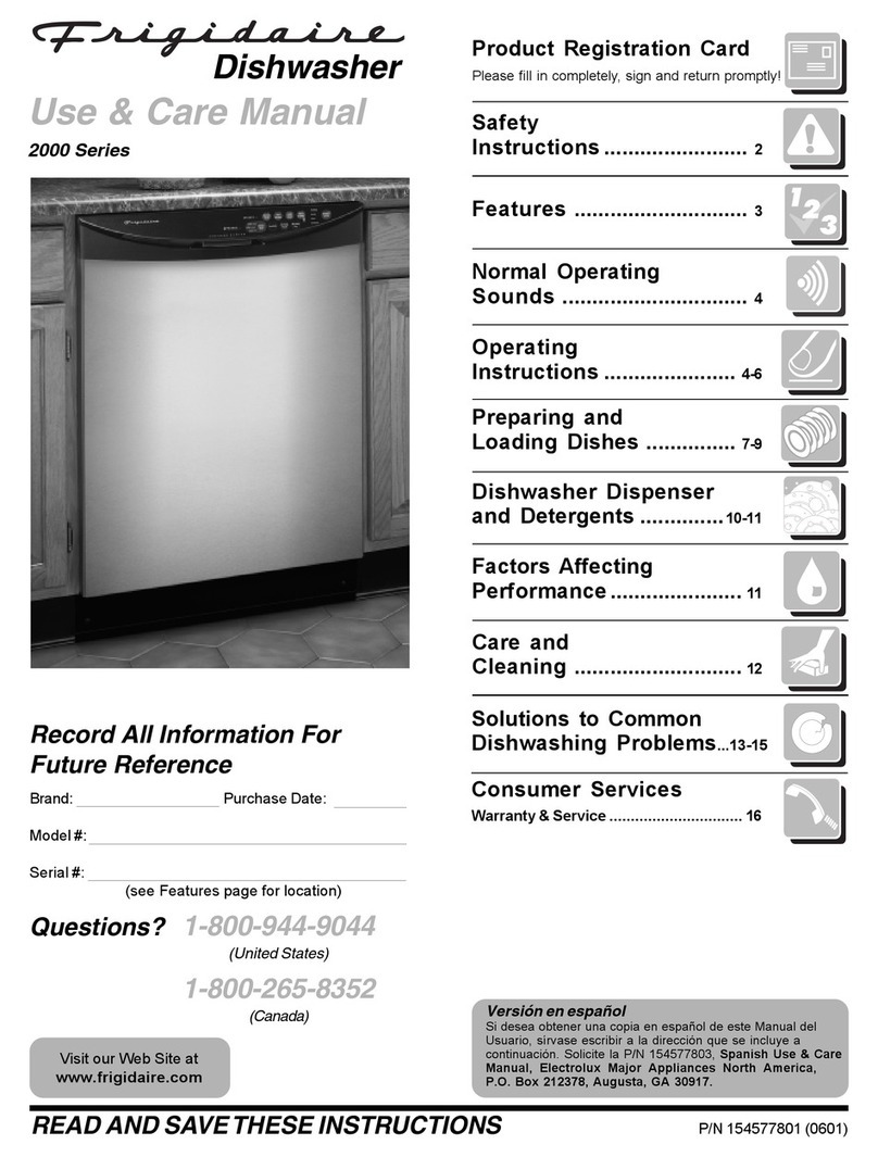 Frigidaire 2000 series User manual Frigidaire 2000 series User manual