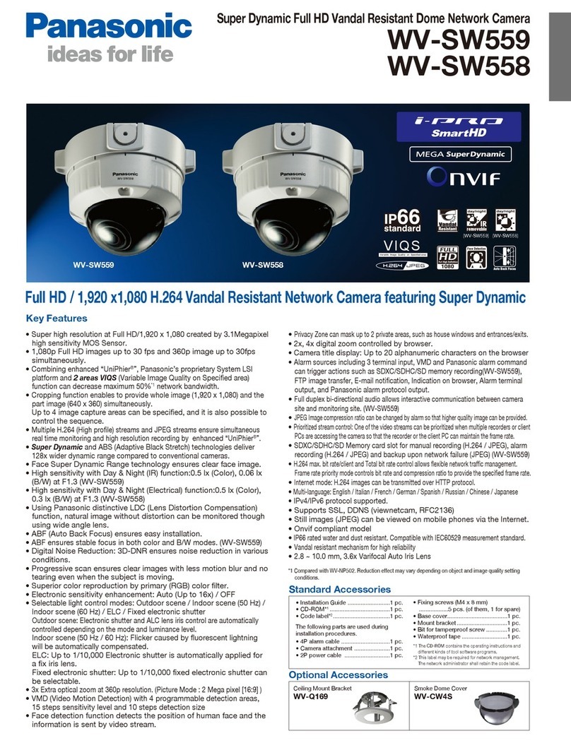 Panasonic WV-SW558 User manual