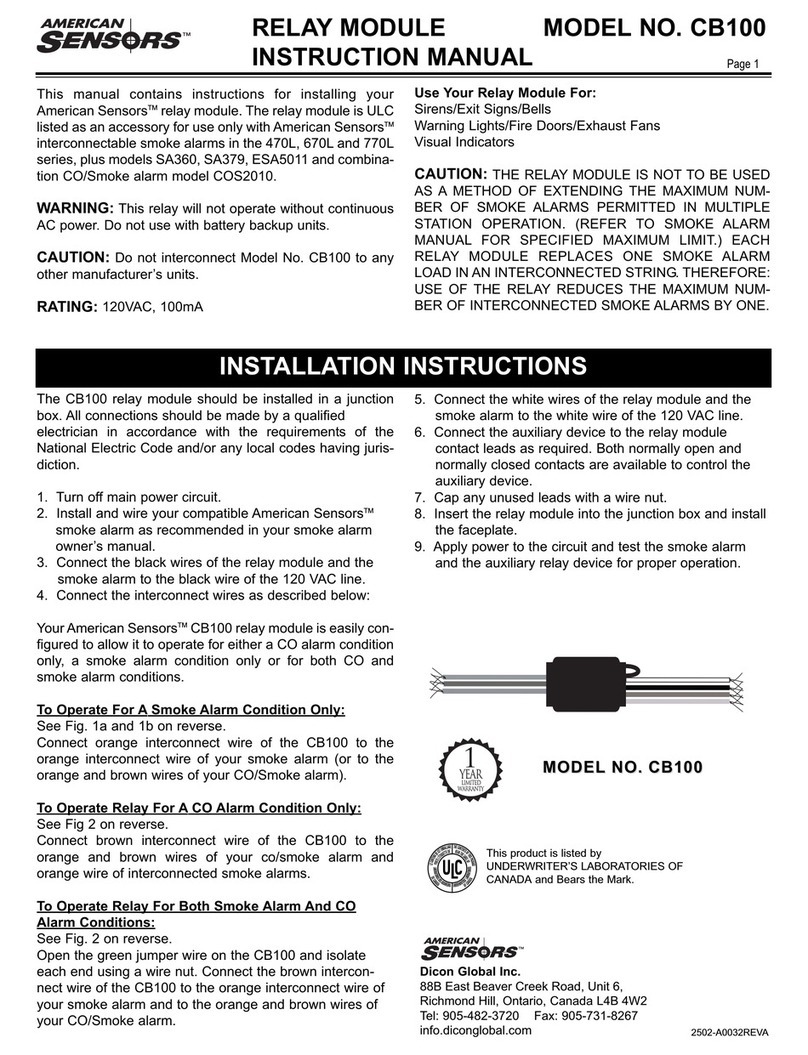 American Sensor CB100 User manual
