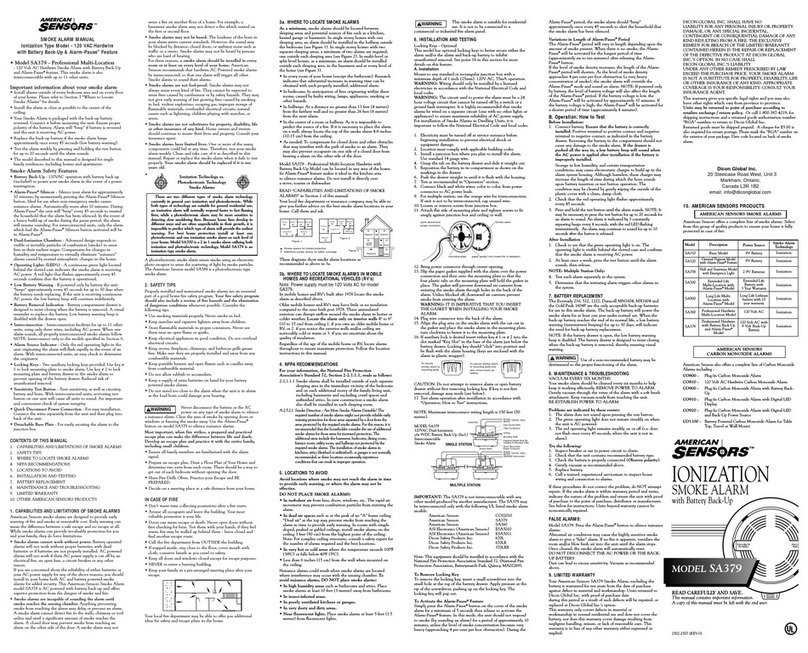 American Sensor SA379 instruction manual