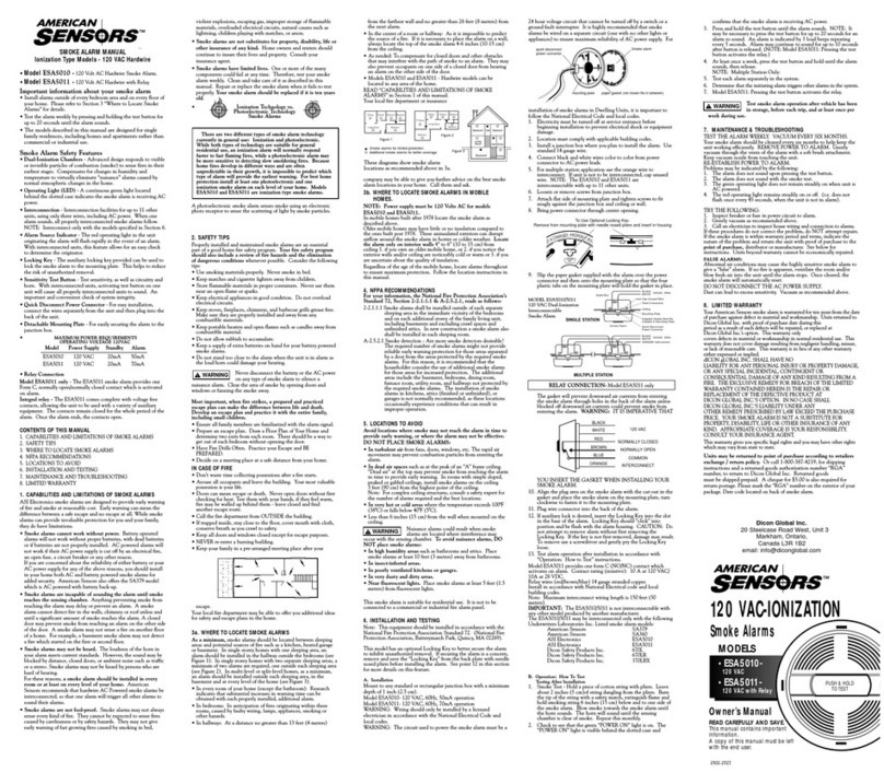 American Sensor ESA5010 User manual