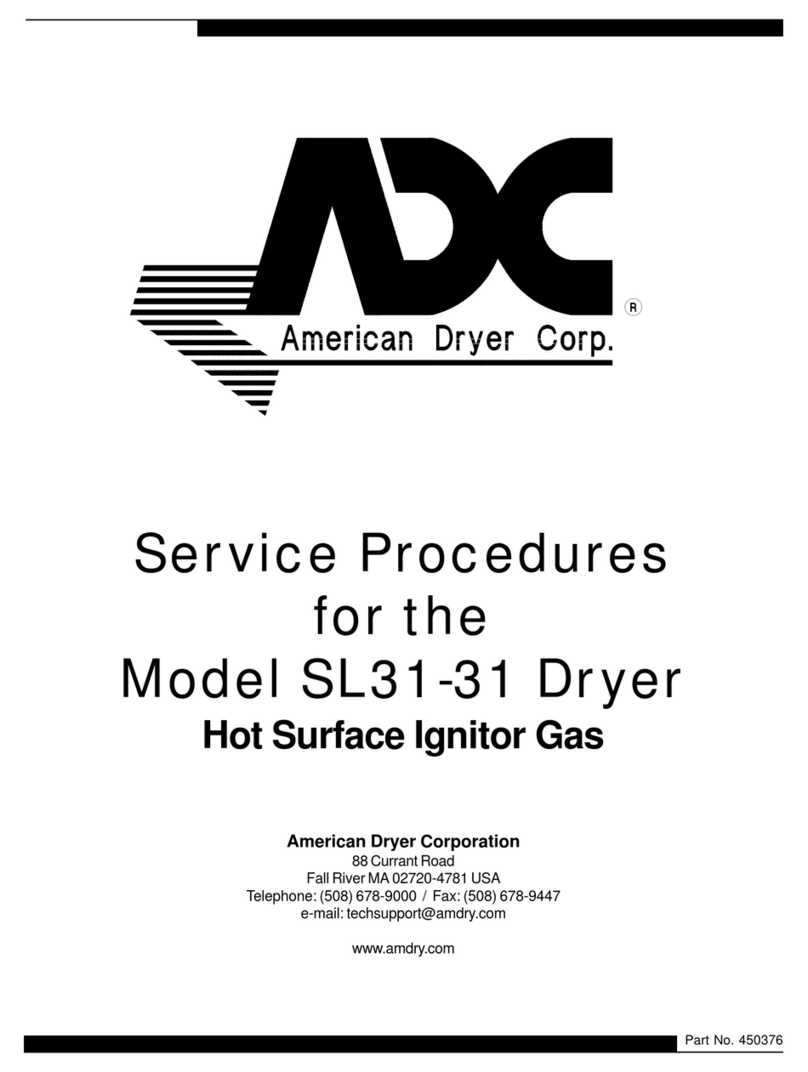 American Dryer Corp. SL31-31 Service Procedures