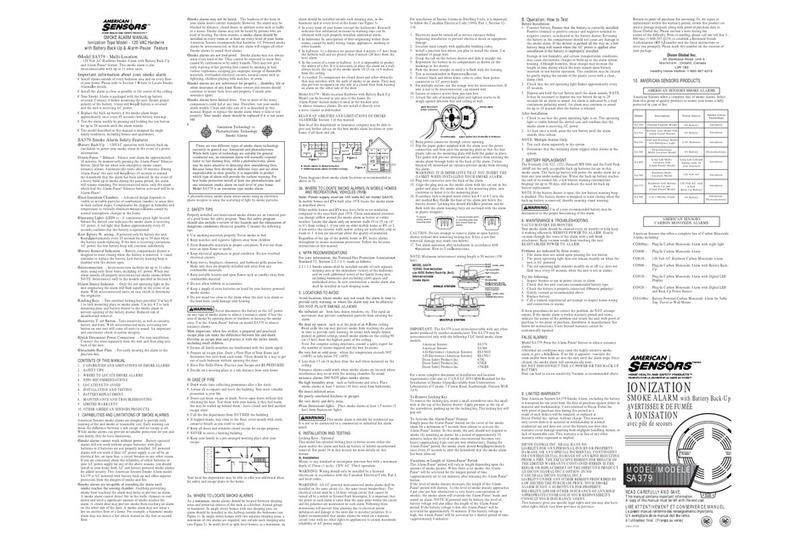 American Sensor SA379 user manual