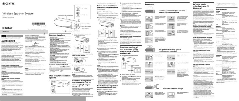 Sony SRS-BTD70 Mode d'emploi