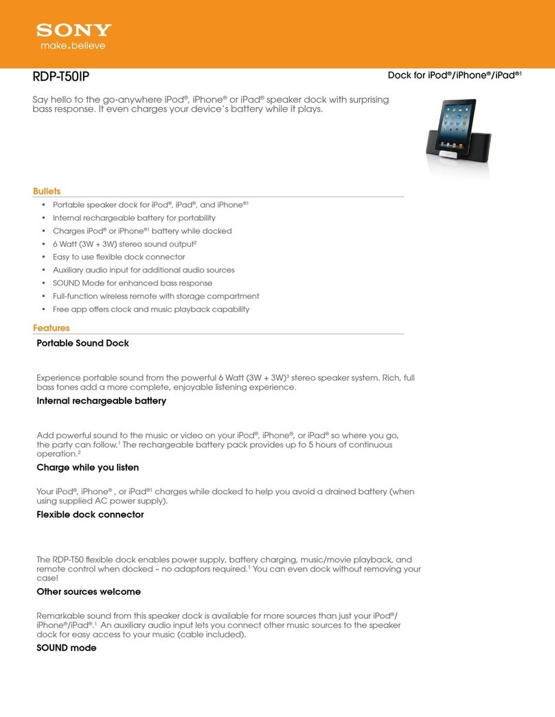 Sony RDP-T50iP Specifications