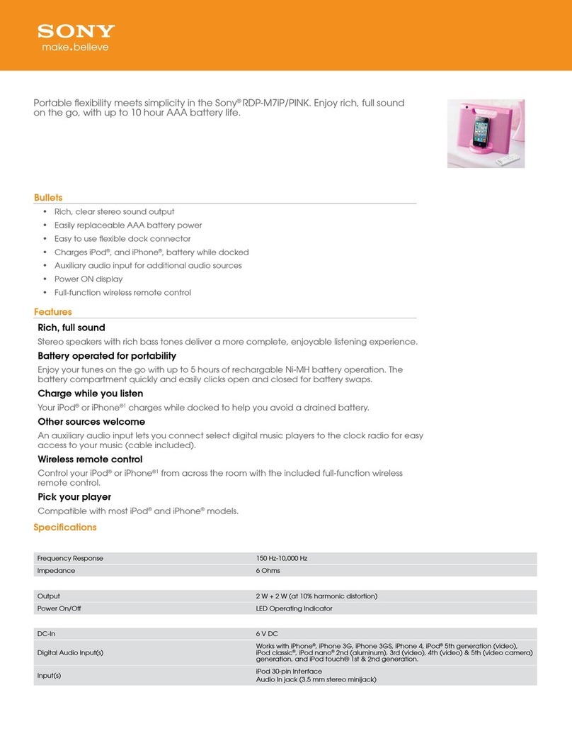 Sony RDP-M7iP Specifications