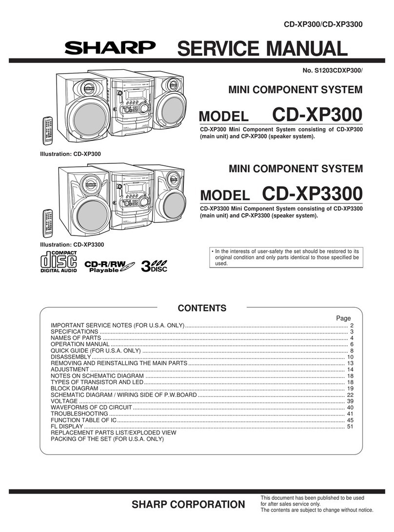 Sharp CD-XP300 - Compact Stereo System Service manual