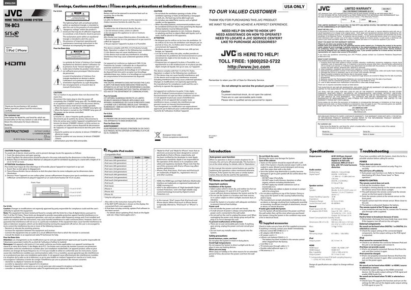 JVC TH-BC3 User manual