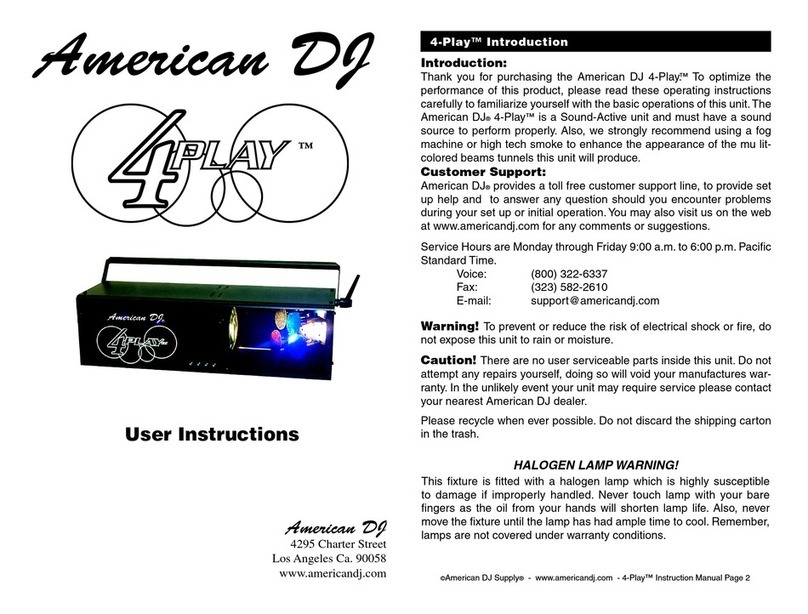 American DJ 4-Play User manual