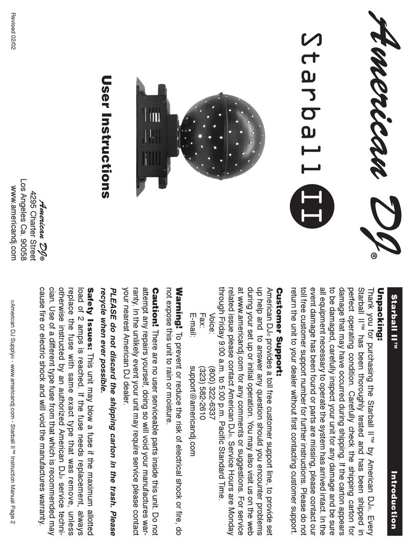 American DJ Starball II User instructions
