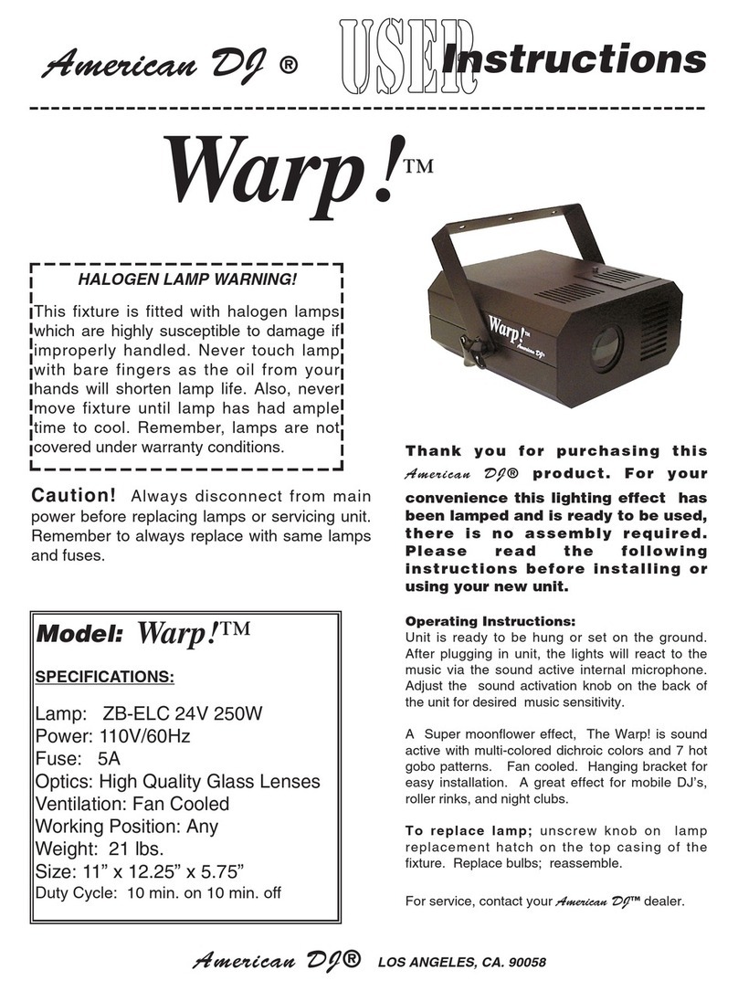 American DJ Warp! User instructions American DJ Warp! User instructions