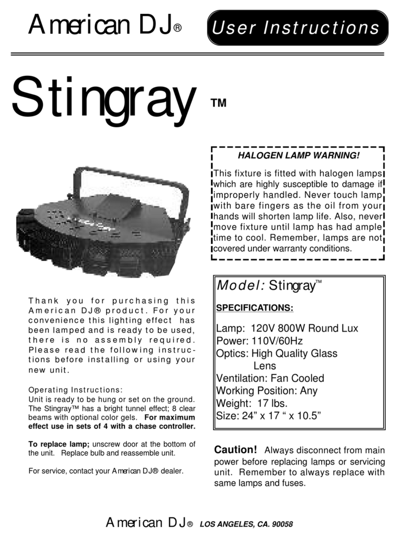 American DJ Stingray User instructions