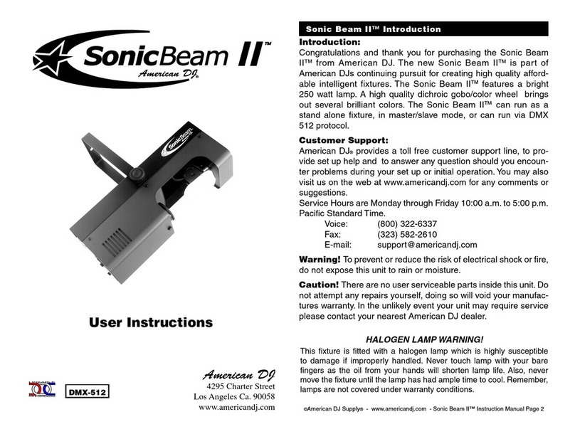 American DJ Sonic Beam II User instructions American DJ Sonic Beam II User instructions
