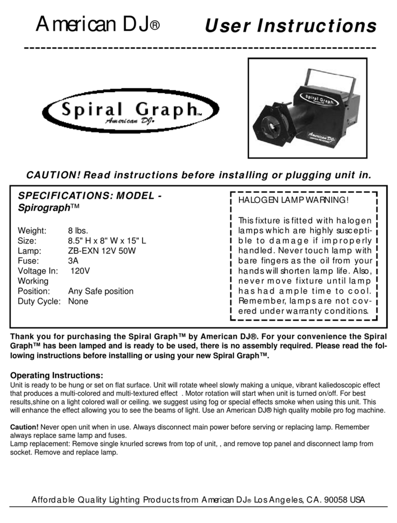 American DJ Spiral Graph User instructions