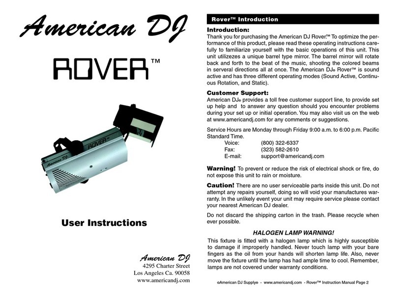 American DJ Rover User instructions