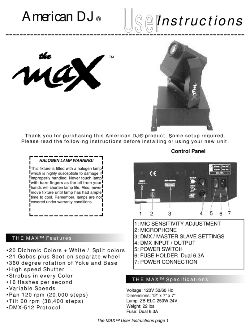 American DJ the Max User manual