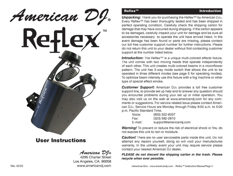 American DJ Reflex User instructions