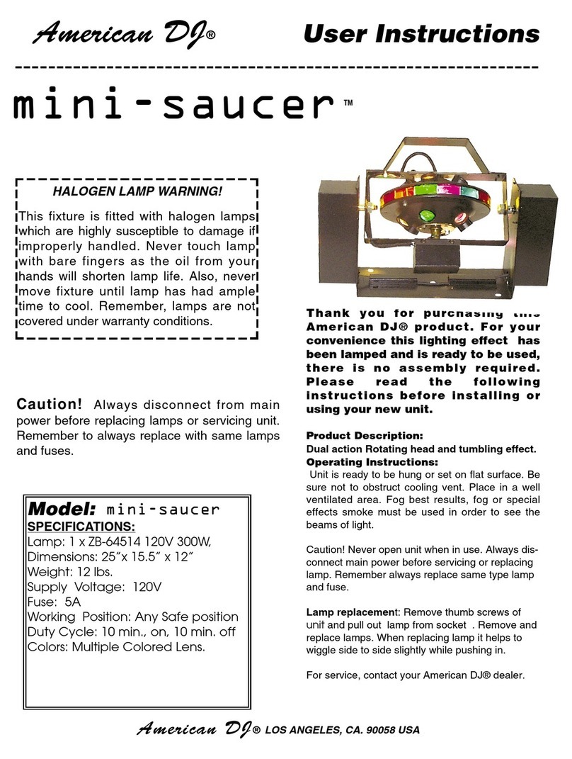American DJ Mini-Saucer User instructions