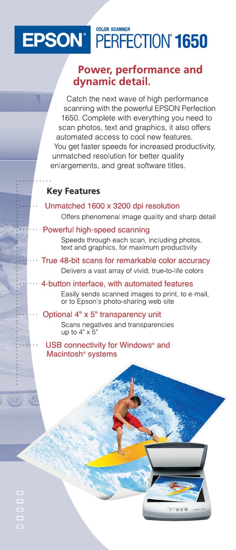 Epson PERFECTION 1650 User manual
