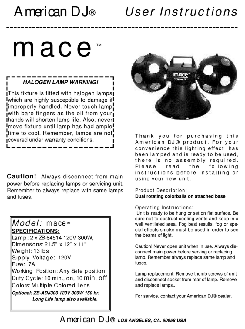 American DJ mace User instructions
