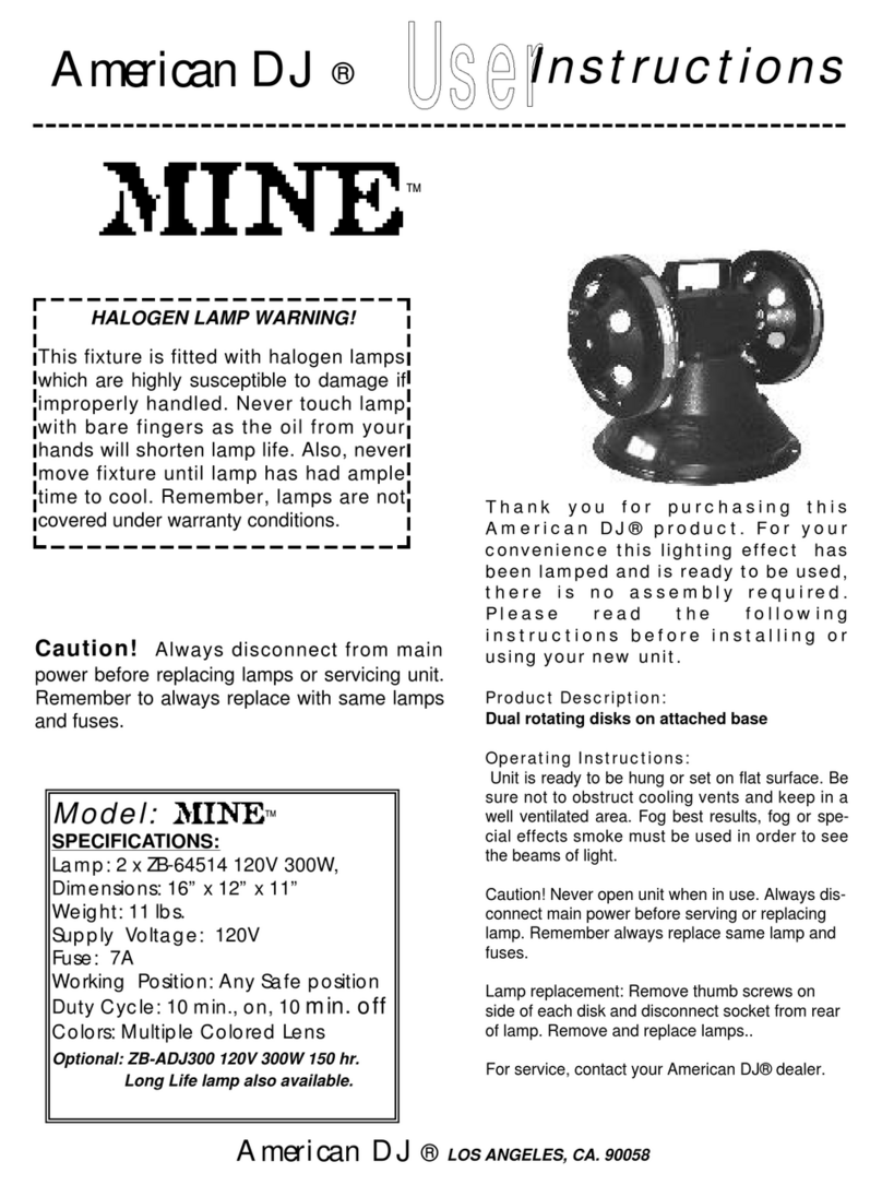 American DJ MINE User instructions