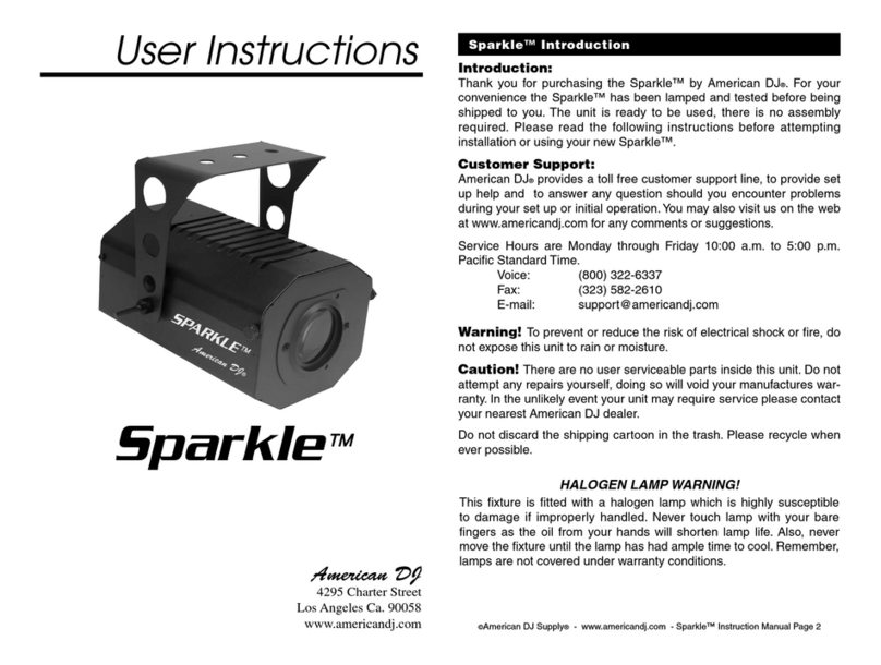American DJ Sparkle User instructions