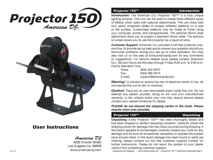 American DJ Arcbeam 150 User instructions