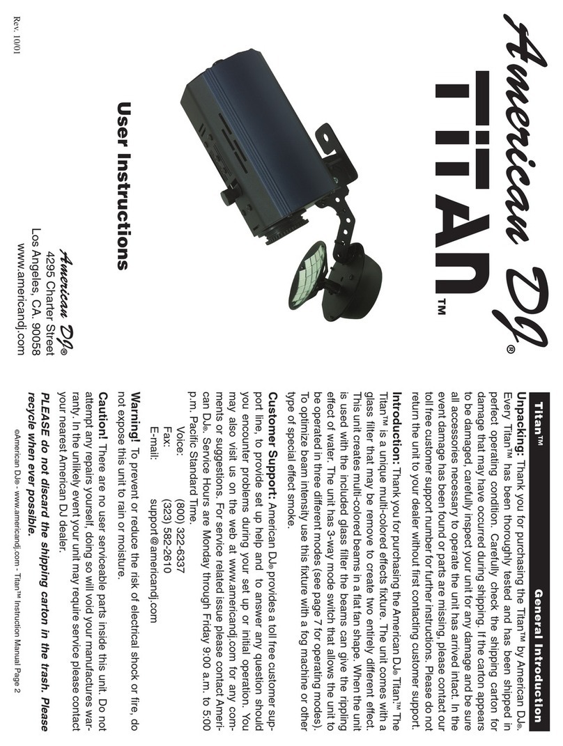 American DJ Titan User instructions