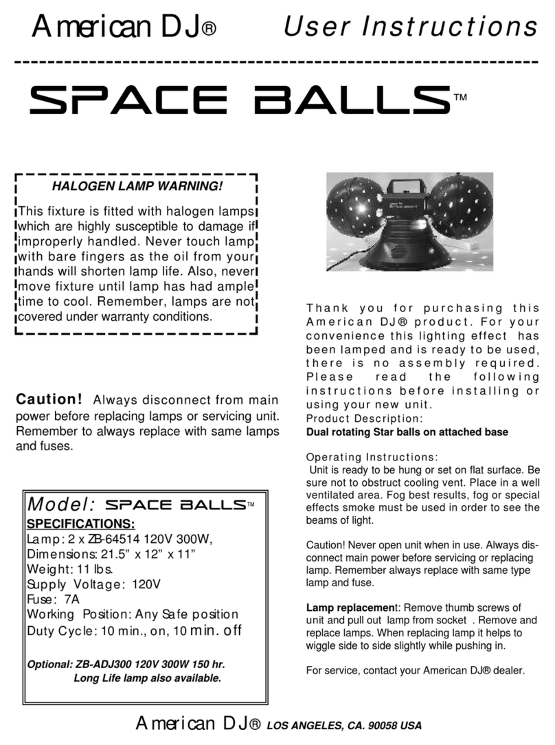 American DJ Space Balls User instructions