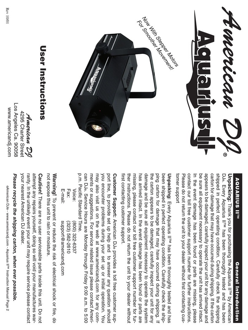 American DJ Aquarius II User instructions