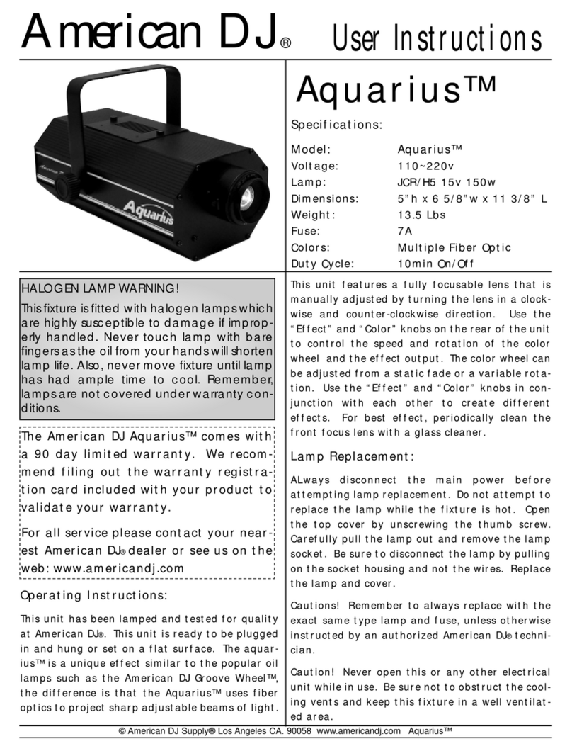 American DJ Aquarius User instructions