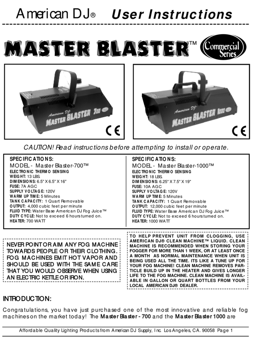 American DJ Master Blaster User instructions