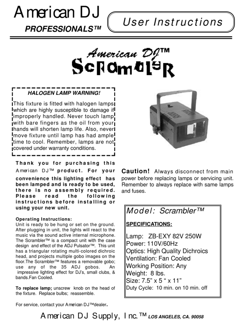 American DJ Scrambler User instructions