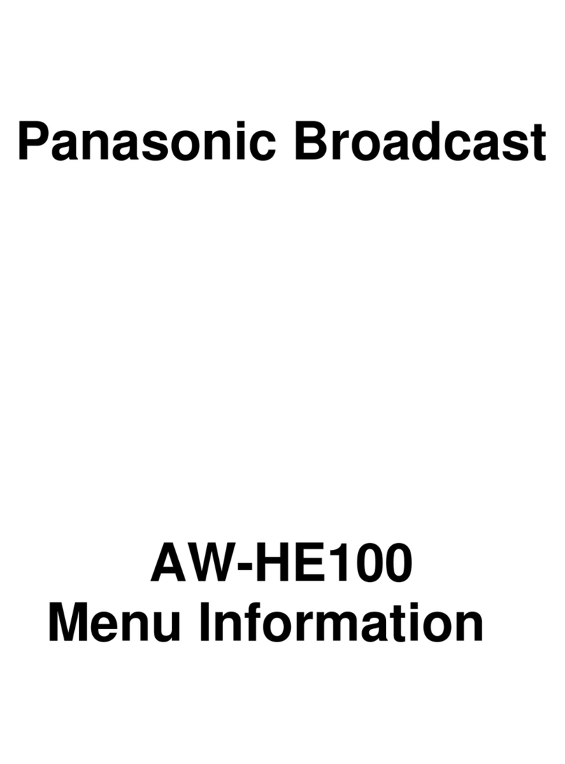 Panasonic AW-HE100 Menu information