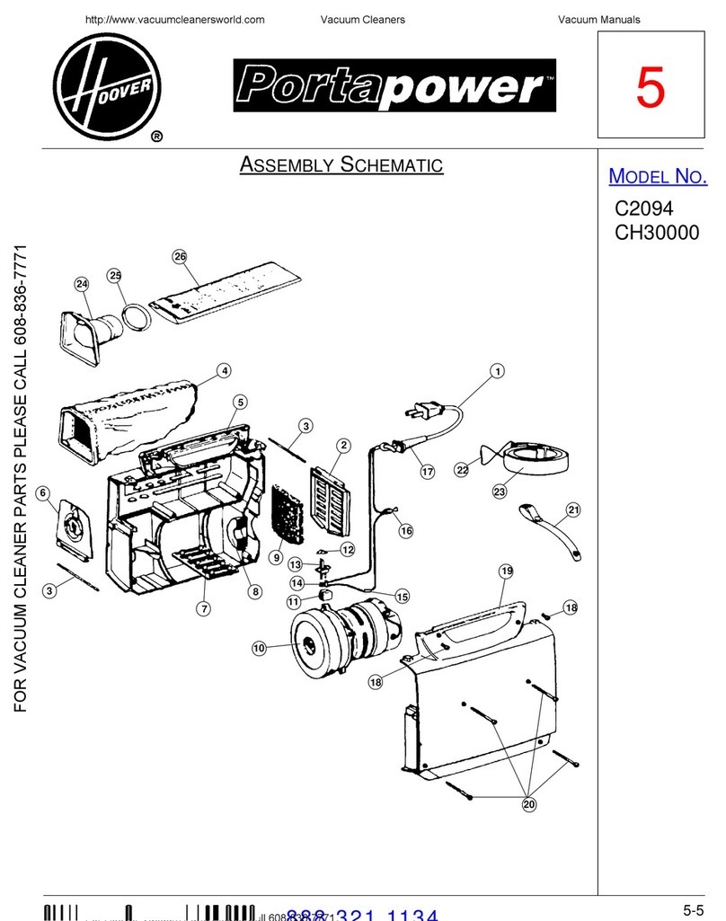 Hoover C2094 - Portapower Commercial Vacuum Cleaner Schematic diagram