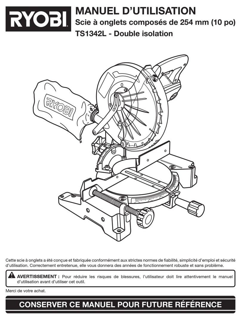 Ryobi TS1342L Manuel d'utilisation