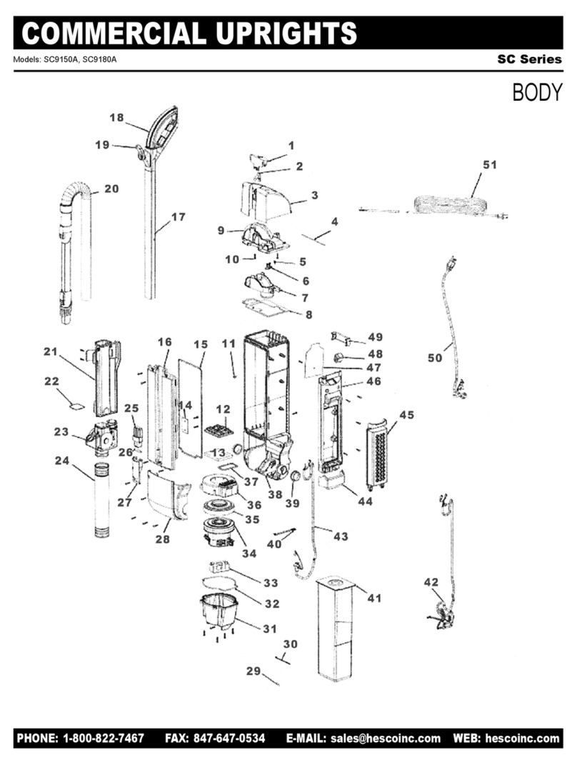 Electrolux SC9150 - SANITARIE Duralux HEPA Filtration... User manual