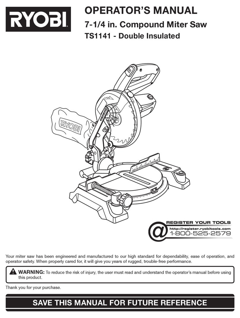 Ryobi TS1141S Operation manual