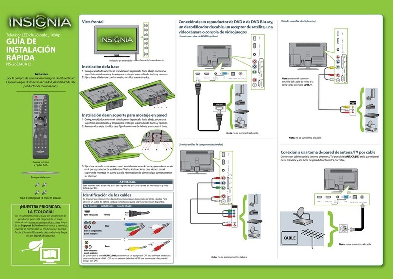 Insignia NS-26E340A13 Parts list manual