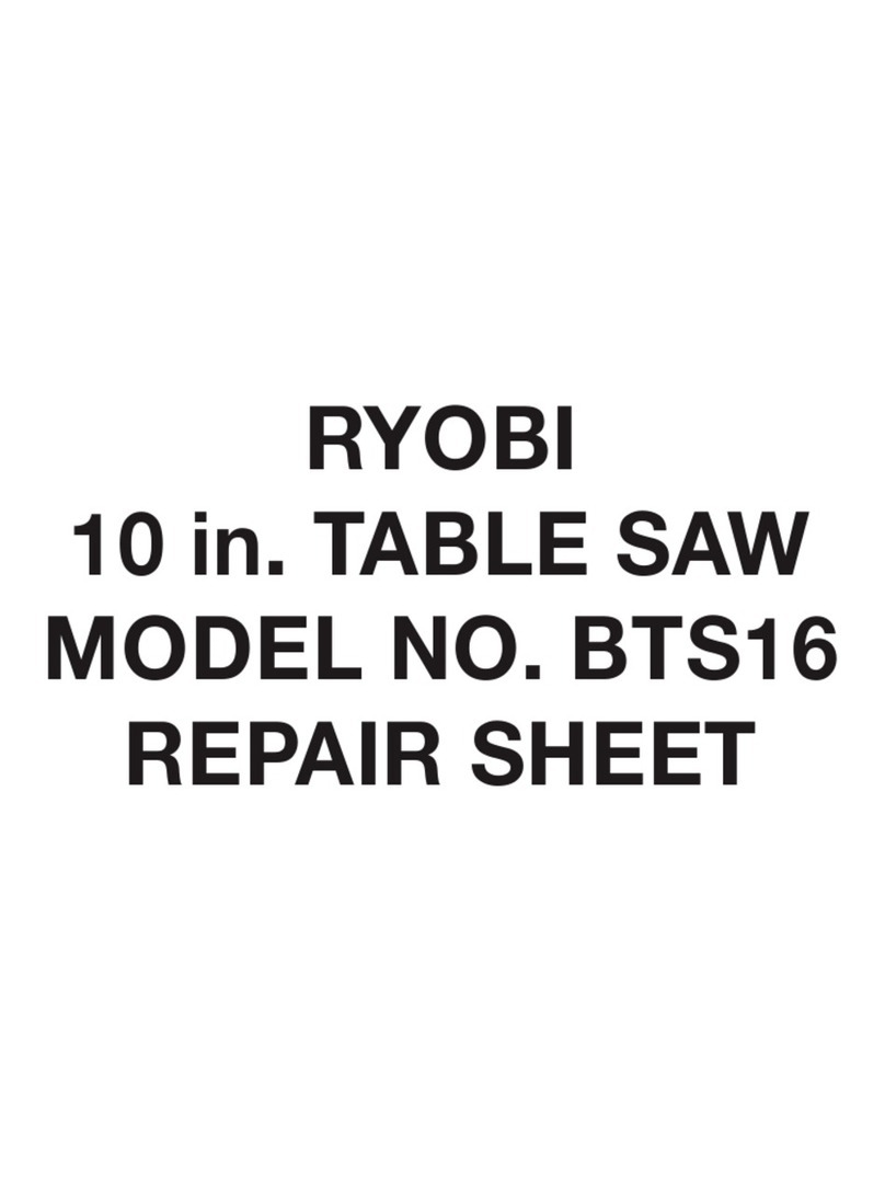 Ryobi RTS20 Quick setup guide
