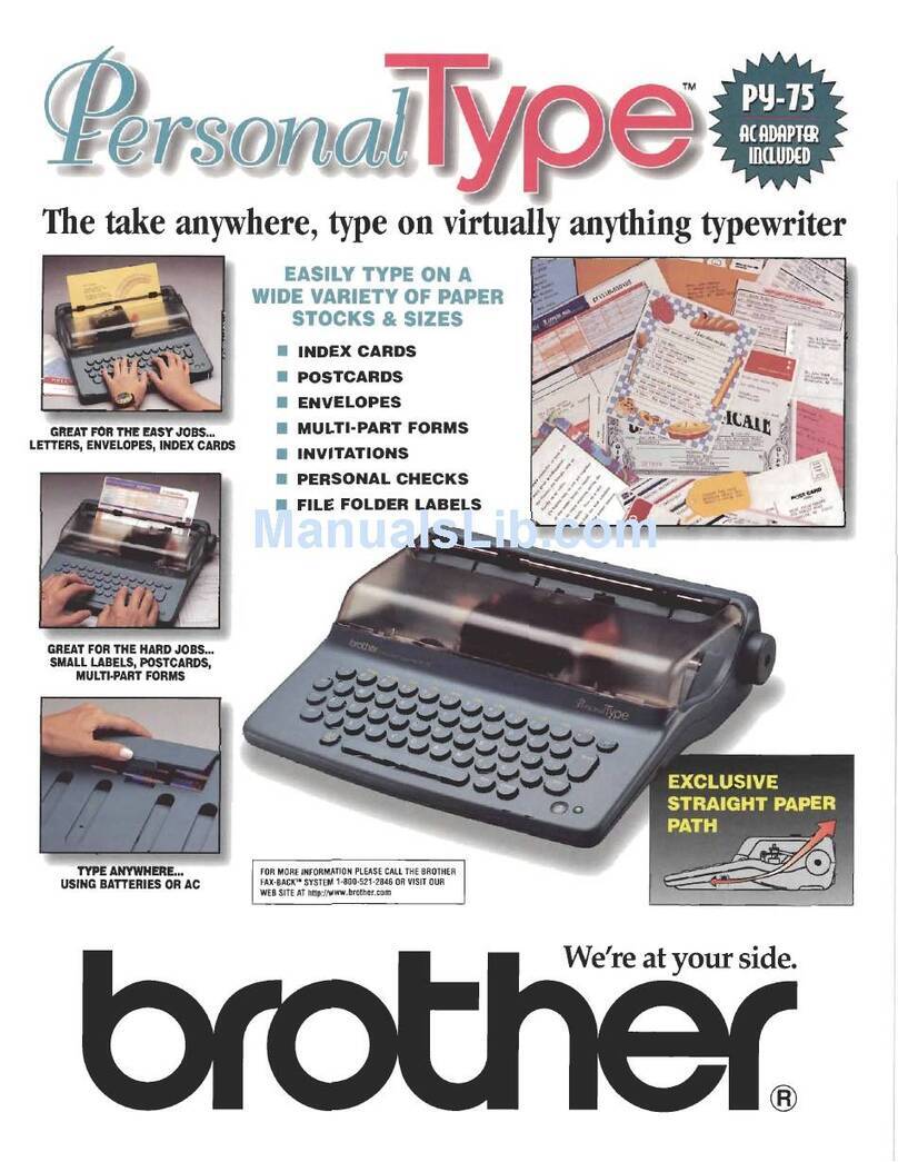 Brother Personal Type PY75 brochure