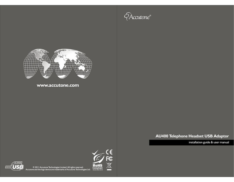 Accutone AU400 Installation guide & user manual
