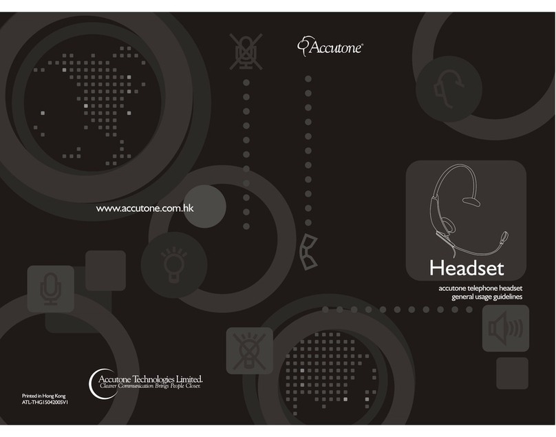 Accutone telephone headset Instruction Manual