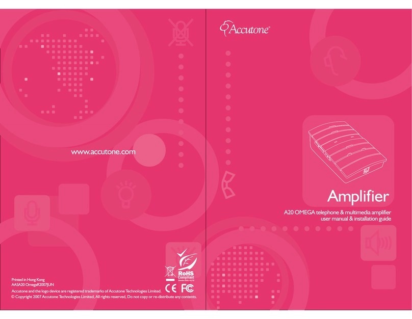Accutone A20 OMEGA User manual & installation guide